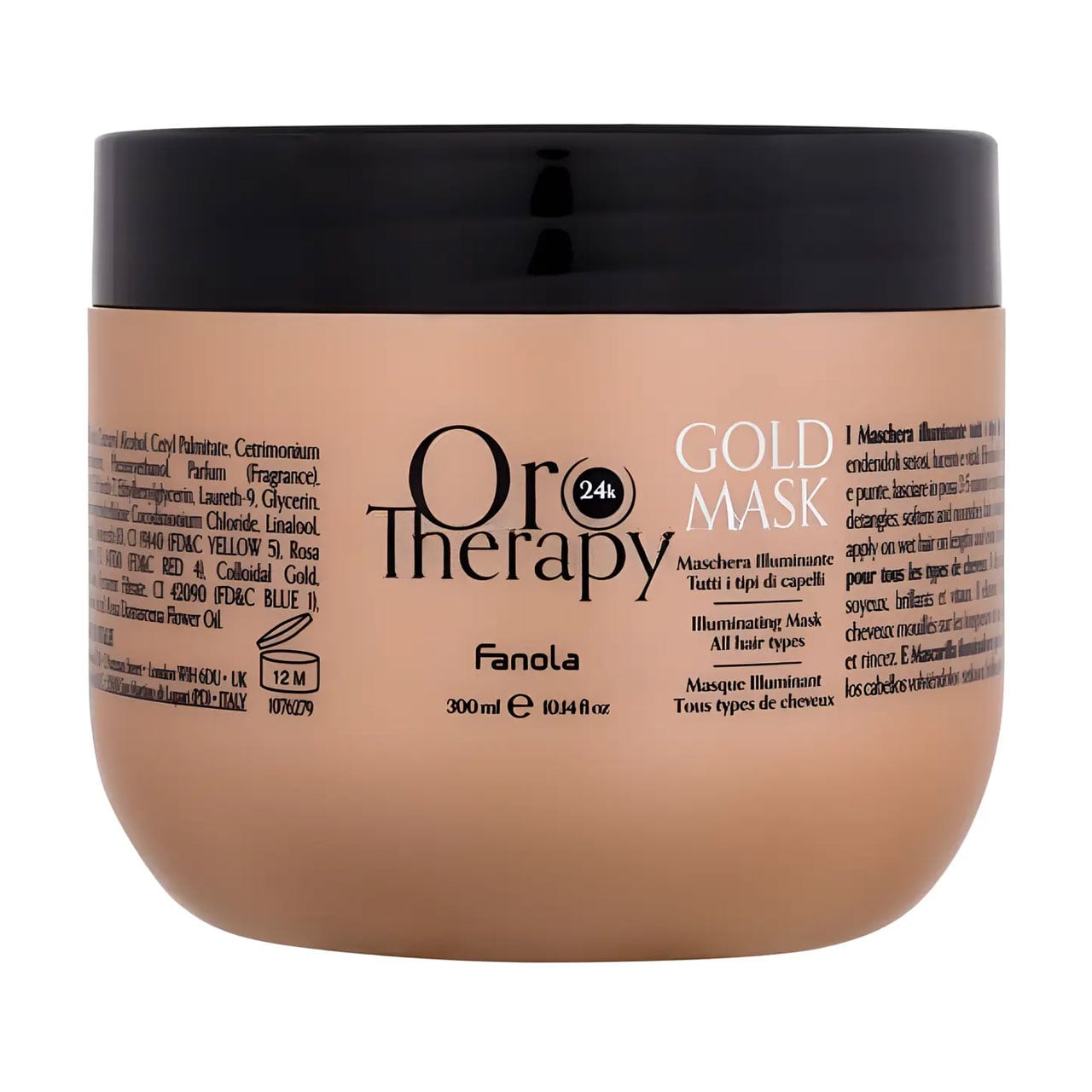 Відновлювальна маска з активними мікрочастинками золота Fanola Oro Therapy Oro Puro Mask, 300 мл